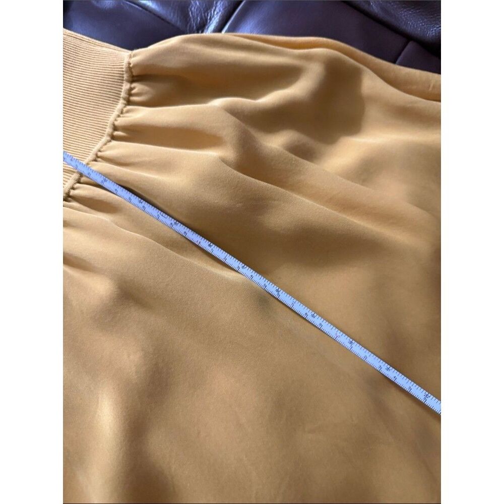 Sleeveless Golden Yellow Maxi Dress "RIB WB DRESS" in "SILK COMBO" - Picture 12 of 12